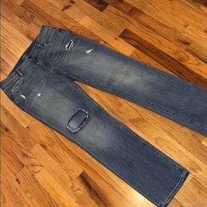 LOFT curvy straight jeans. Size 28/6. Light wash